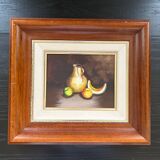 Tableau nature morte pichet et fruits