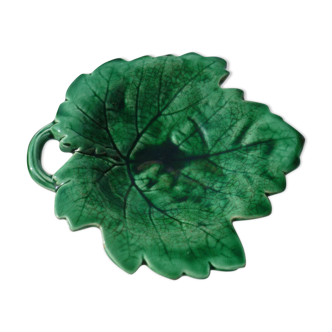 Green vine leaf plate