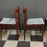 Ensemble de 4 chaises à repas Lubke en palissandre 1960