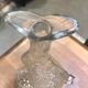 Transparent glass vase fish-shaped