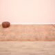 Large Vintage Moroccan Rug 203 x 376 cm, Peach Berber Wool Rug Handmade