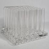 "Fakiro VIP" lucite desk organizer by Guzzini, SNCF advertising object from the 80s