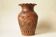Wood effect sculpted ceramic vase