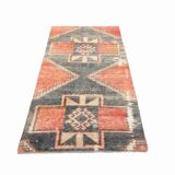 3x6 Red Tribal Vintage Runner Rug, 81x185Cm