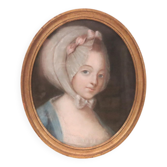 Portrait jeune femme du XVIIIe