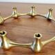 Brass chandelier, Jens Quistgaard, Denmark, 1950s