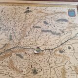 Antique 1631 map of the Duchy of Anjou by Guillaume Blaeu (1571-1638) after Lézin Guyet (1515-158)