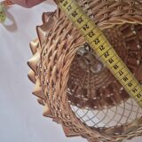 60s rattan wicker pendant light