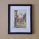 Watercolor by Alfred Doll representing "a street of Riquewihr" - 30 x 37cm