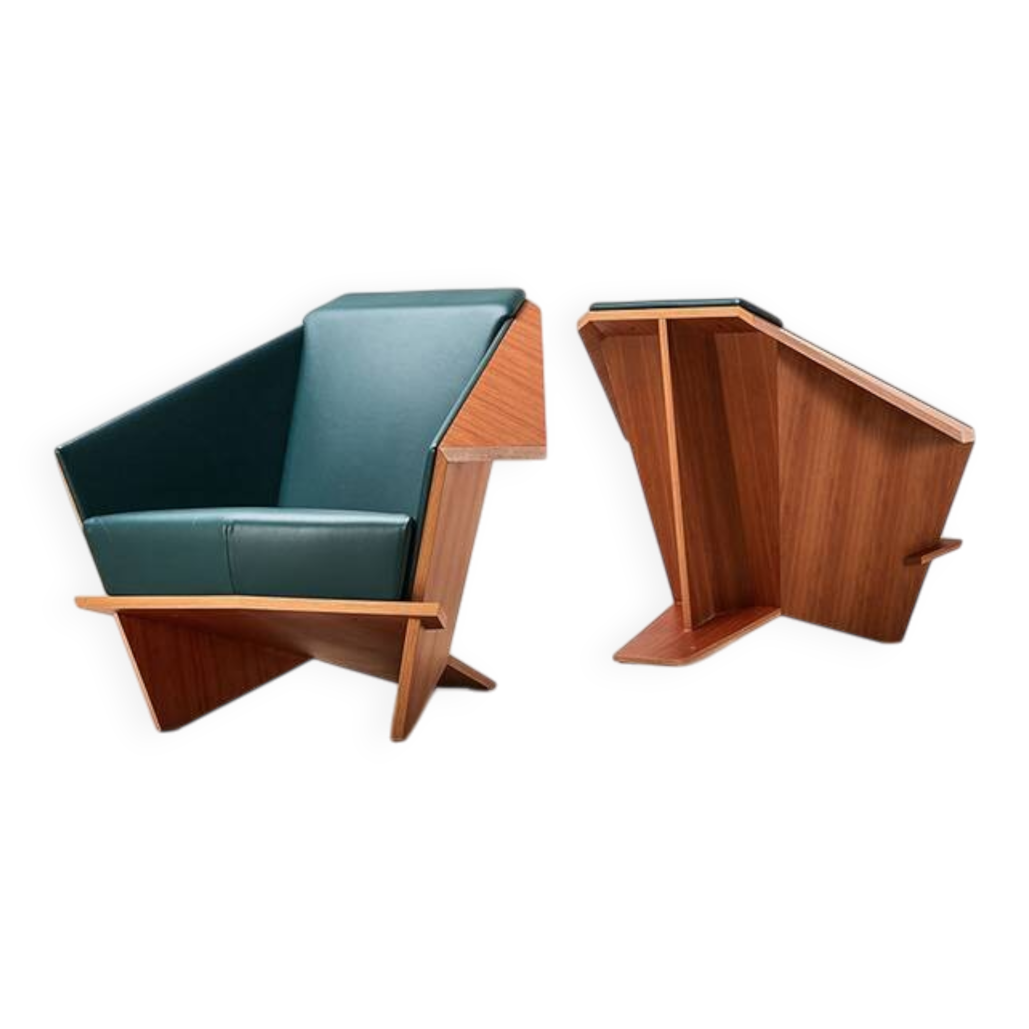 Frank Lloyd Wright Pair of Taliesin 1 Lounge Chairs for Cassina 1949/2018
