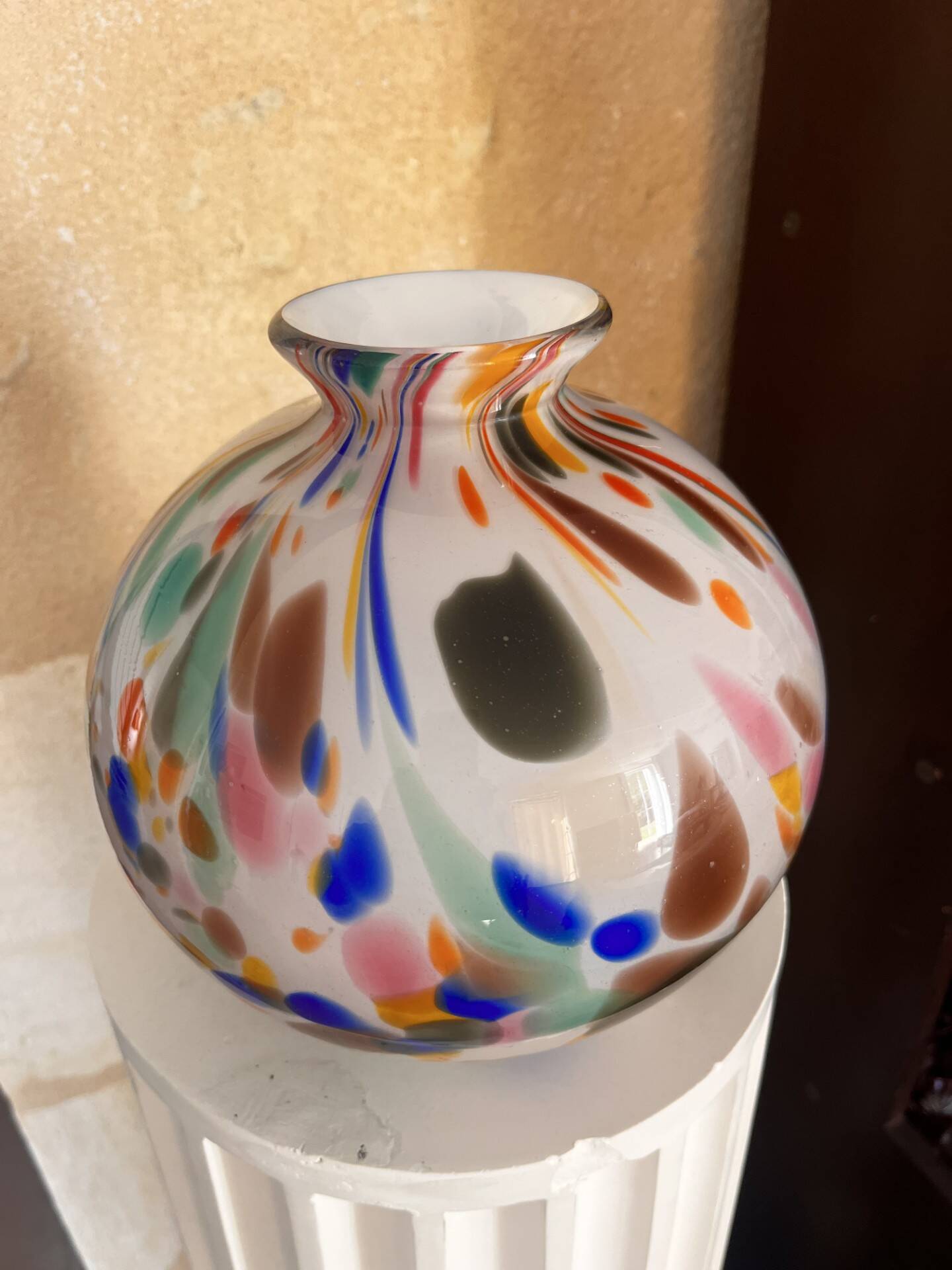 Blown glass vase