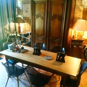 Lot of Opal Wox grey smoke chairs with beech legs.