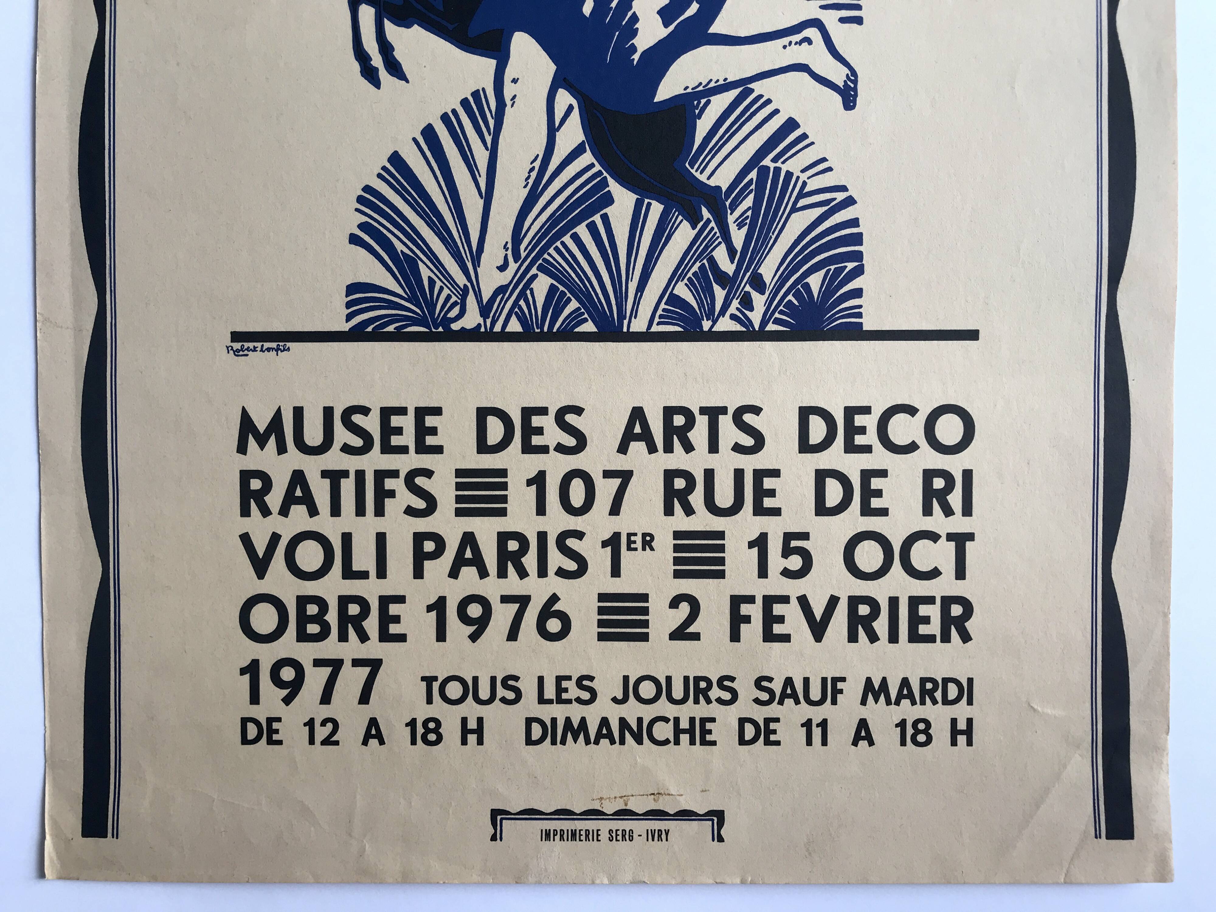 Lithographic poster after Robert BONFILS, Paris 1925 - Musée des Arts Décoratifs, 1976