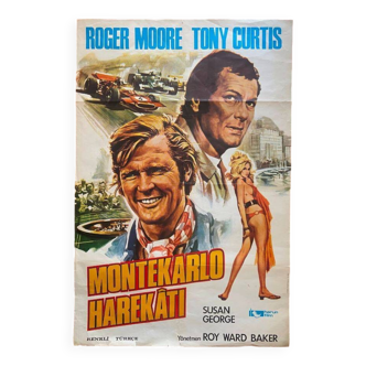 Original cinema poster "Mission Monte-Carlo Yours sincerely" Roger Moore 1974