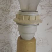 French vintage heavy silver metal table lamp with candle drip detail 4155