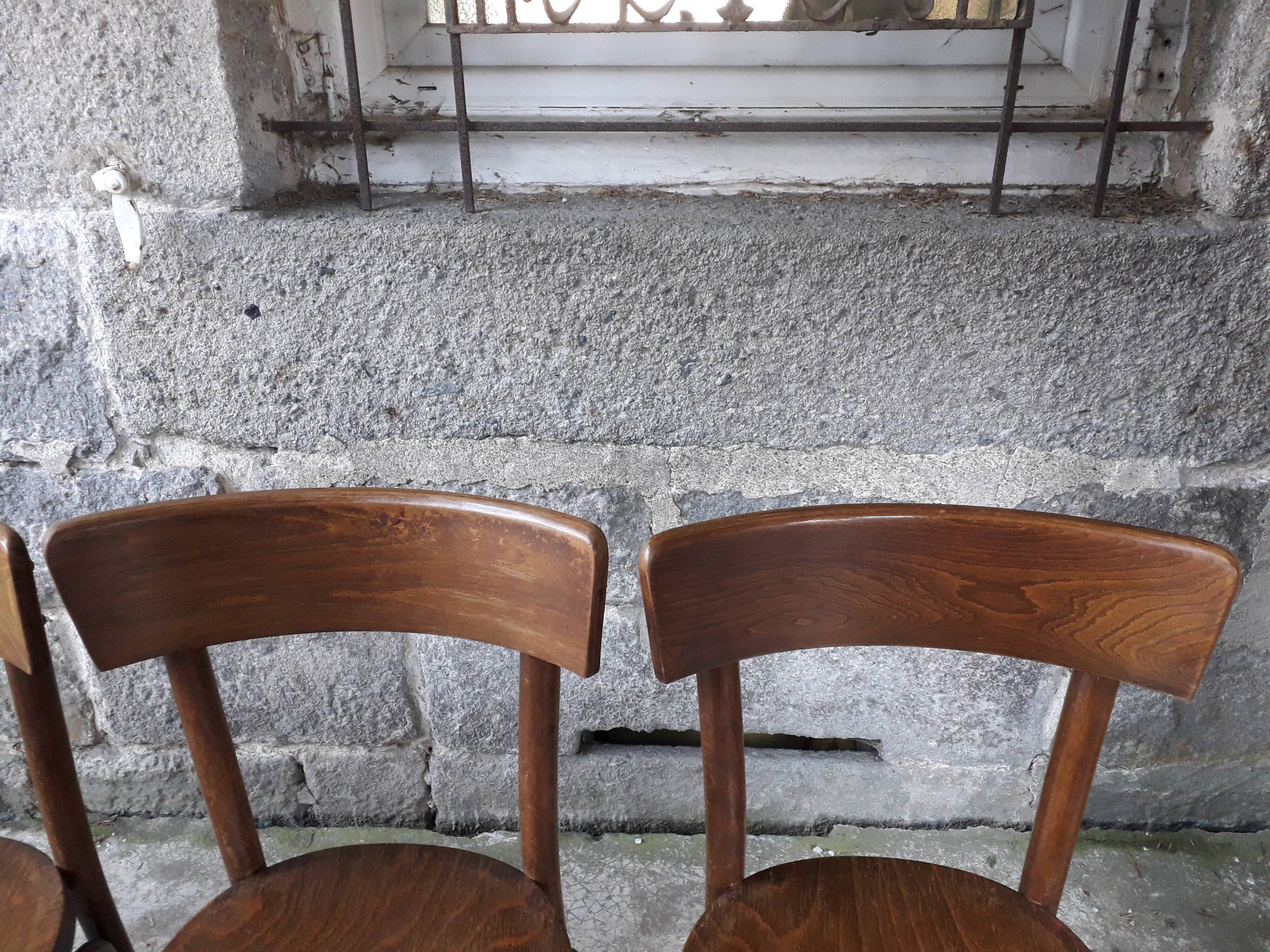 Series of 4 chairs bistro Thonet