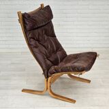 1970’s, Norwegian design, "Siesta" lounge chair by Ingmar Relling, leather, bentwood.