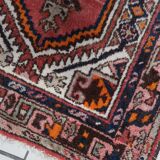 Handmade vintage Persian Hamadan rug 93cm x 196cm 1970s