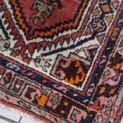 Handmade vintage Persian Hamadan rug 93cm x 196cm 1970s