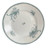 Large Antique Ironstone Dish - Lily of the Valley Ste Amandinoise Decor, Early 20th Century
