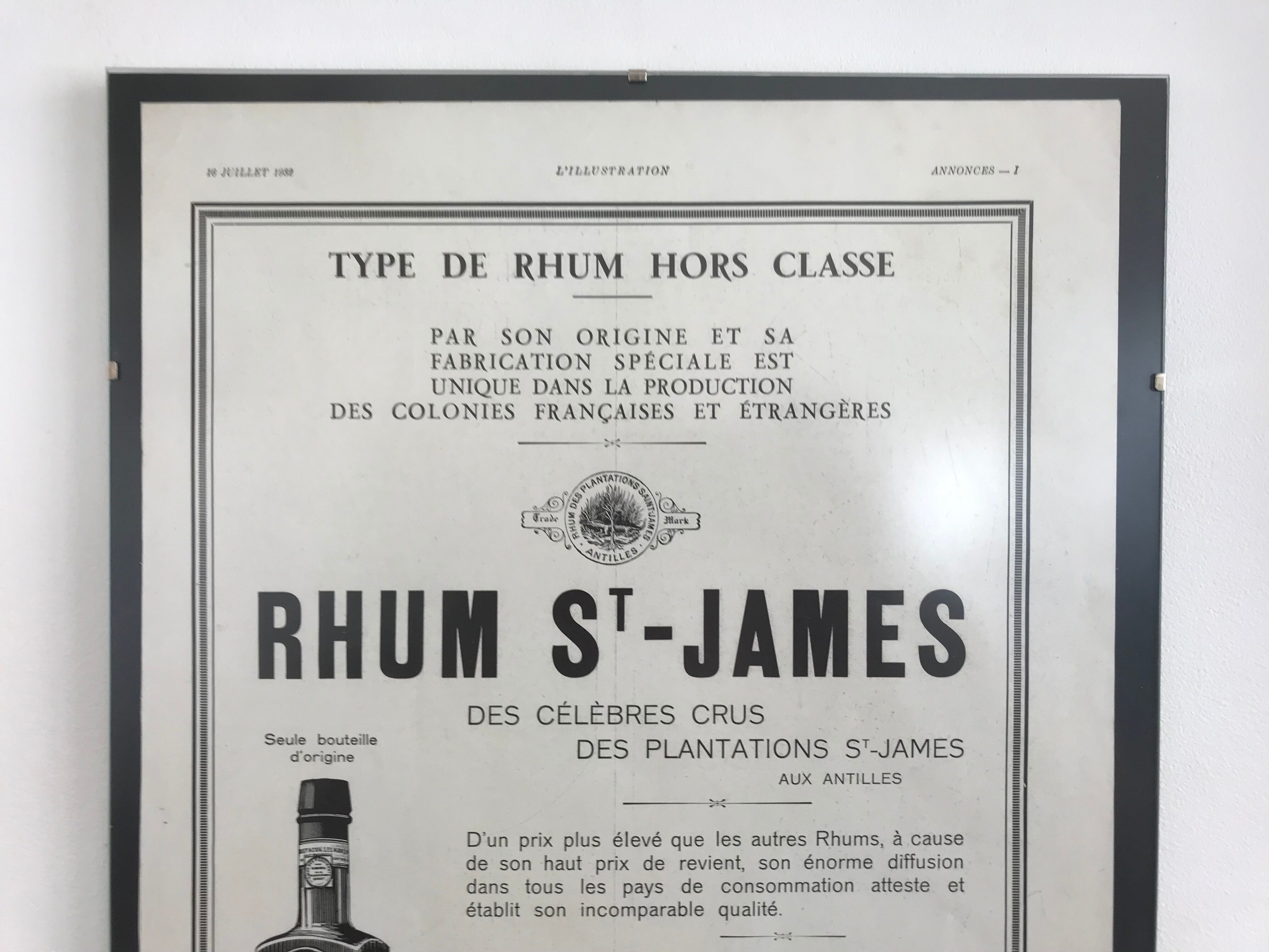 Advertising poster Rhum St-James 1932