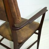 Vittorio Dassi Mid-Century Italian Teakwood Writing Desk and Chair, 1950