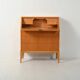 Scandinavian elm & burr-wood secrétaire, 1950s