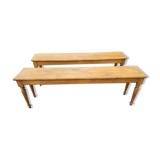 Paire de banc ancien en orme
