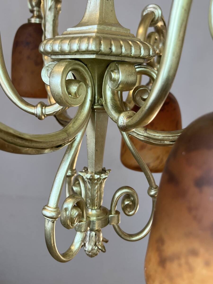 Art Deco tulip chandelier Daum