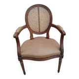 Fauteuil Louis XVI bois cannage