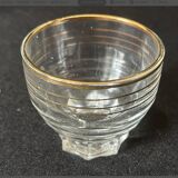 Lot de 6 verres en verre doré à l'or fin - vintage 1940 - verres à liqueur