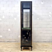 Vintage Chinese display cabinet with flowers and birds / Bohemian
