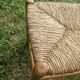 Wood and straw bench