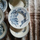 10 antique deep plates in ironstone