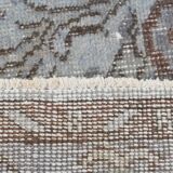 6x10 Rug For Living Room Bordered Blue Turkish Vintage Area Rug, 184x301Cm SK 1512