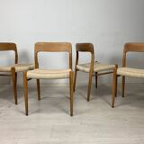Teak chairs model 75 Niels Moller