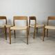 Teak chairs model 75 Niels Moller