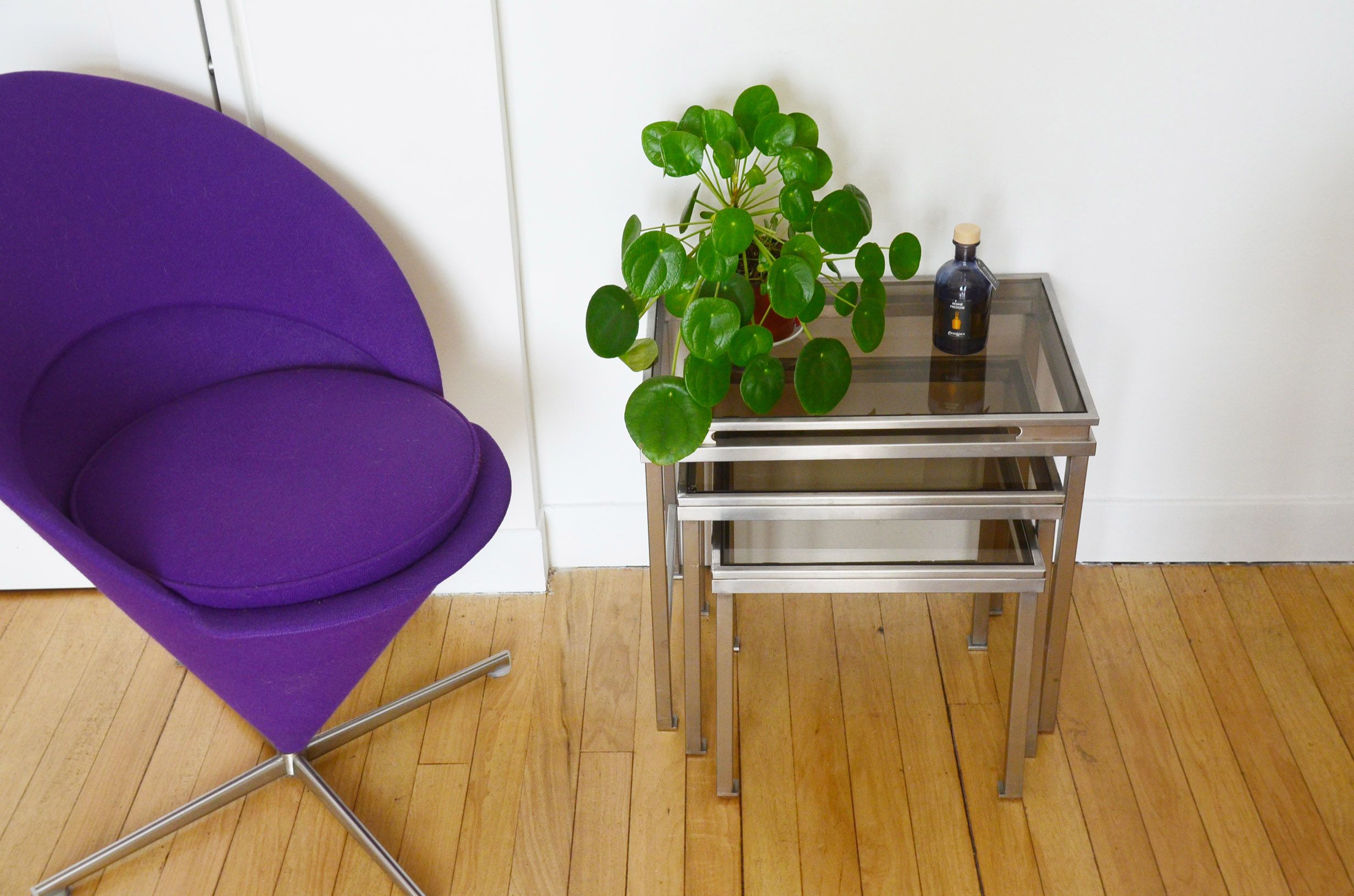 Lot 3 pull out tables by Maison Jansen by Guy Lefèvre 1970