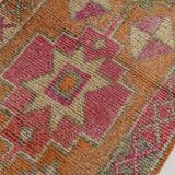 Pink Oriental Vintage Runner Rug, 86x309Cm