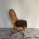 Bamboo and rattan chairs circa 60/70 from maison drucker