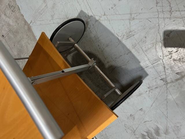 Raul Barbieri and Giorgio Marianelli adjustable light wood bar trolley