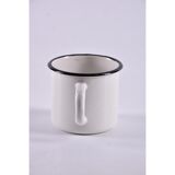 Vintage enamel cup white