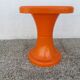 "Selup" orange plastic stool, pure 1970s design, France.