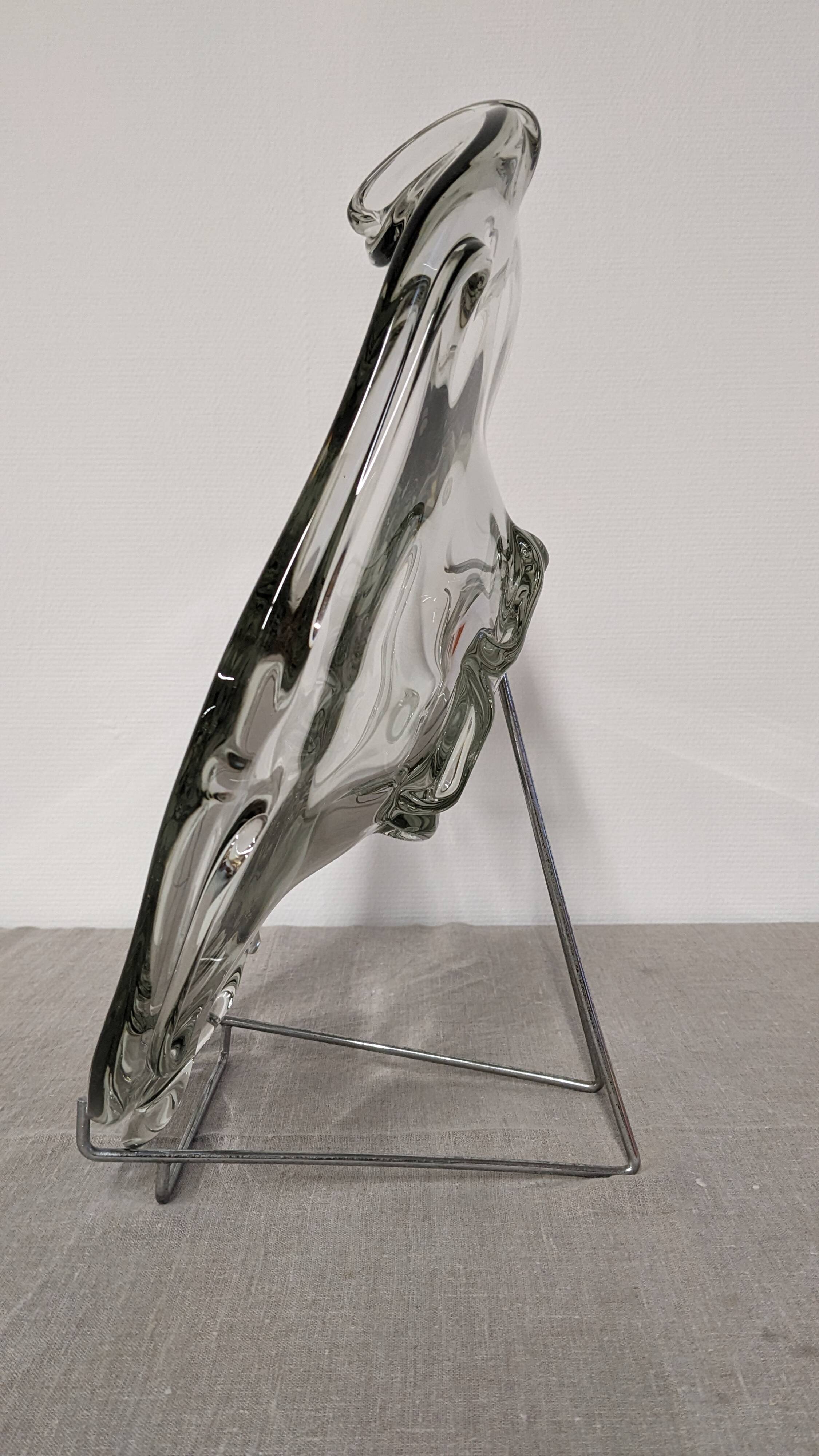 Fruit bowl or XXL pocket emptier in Murano glass, Italy circa 1970.