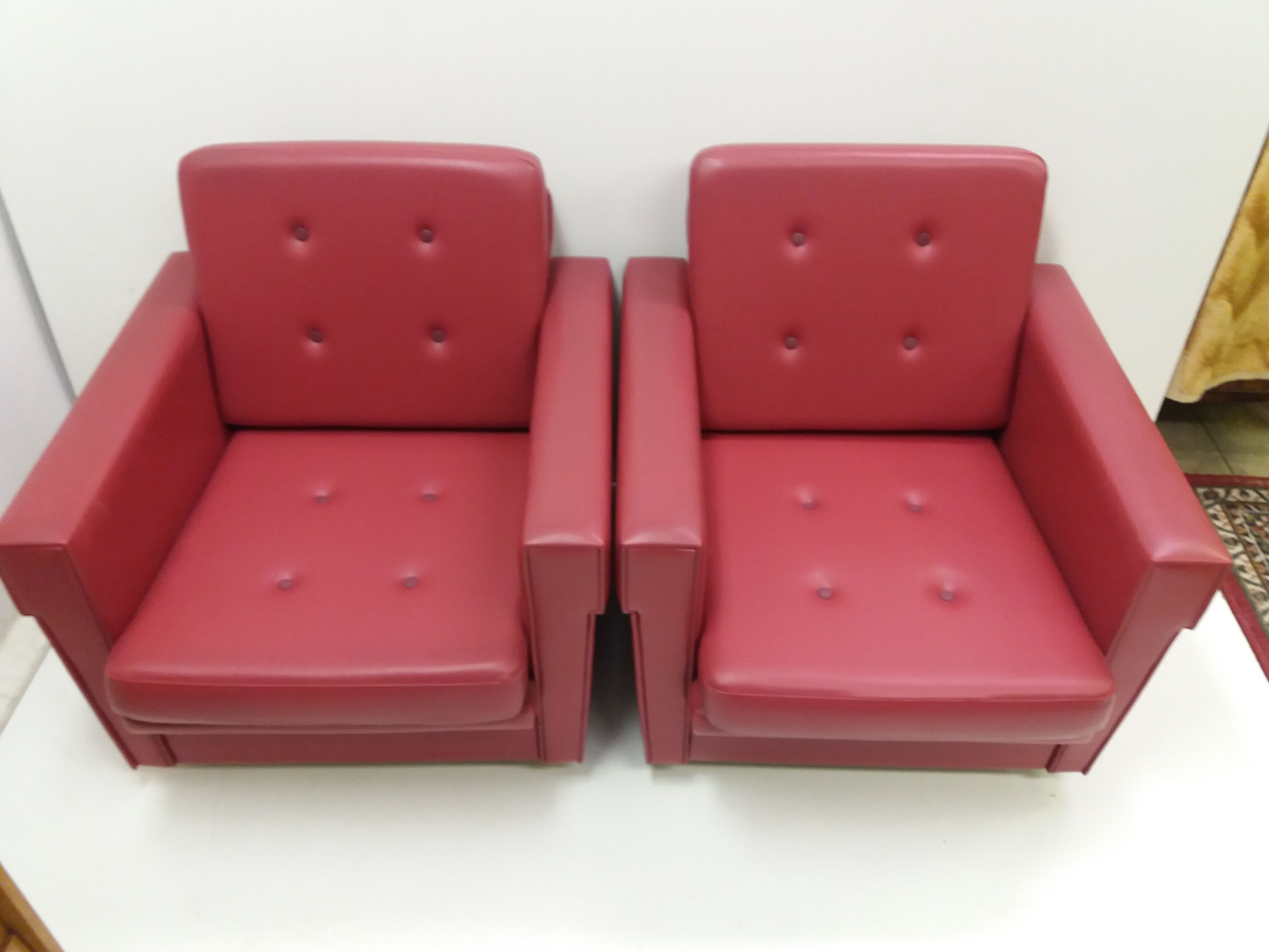 1970 Pair of Brussels style armchairs, Czechoslovakia