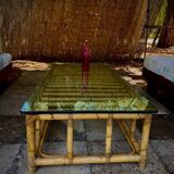 Table basse rotin