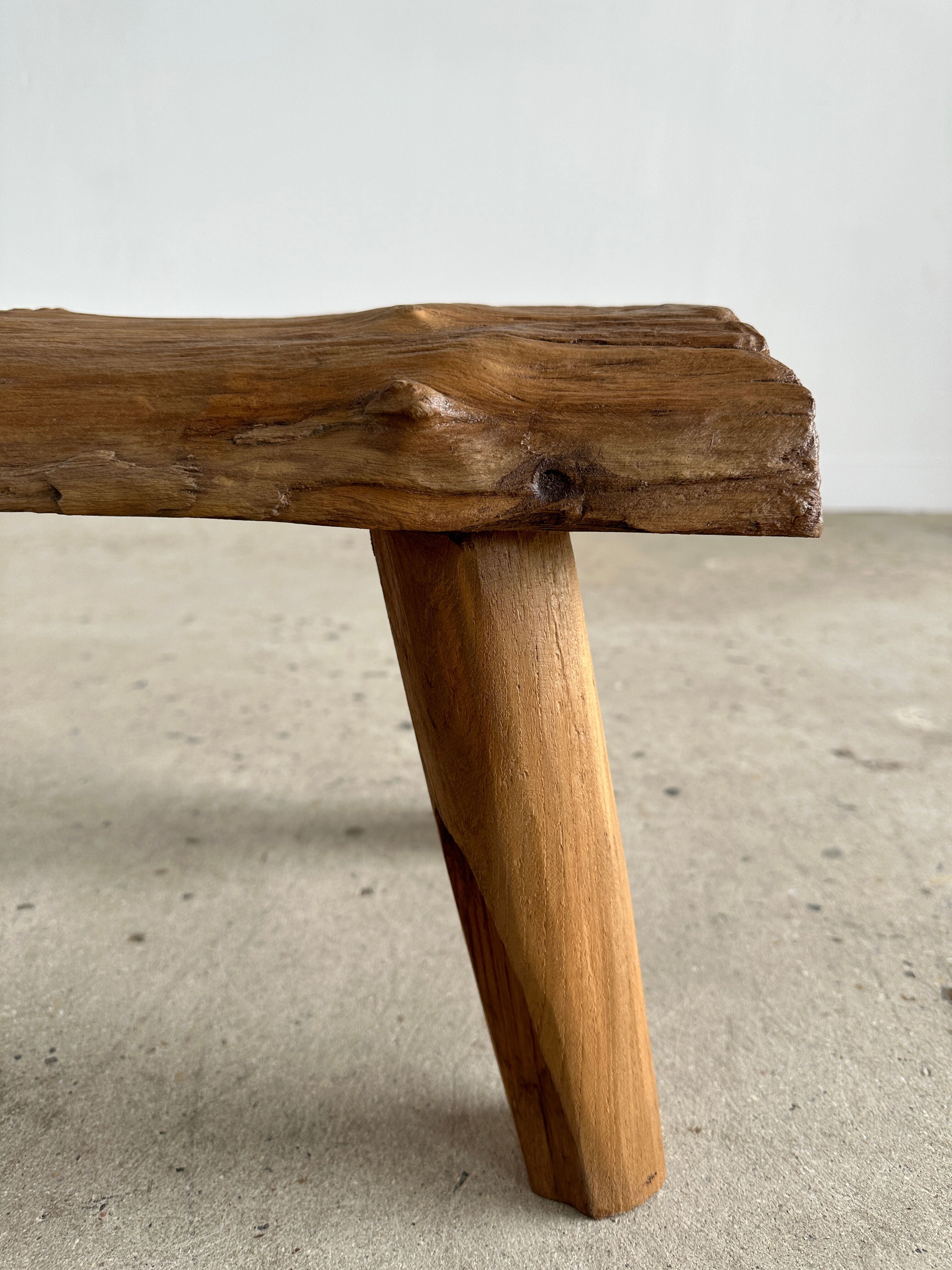 Stool in blond teak