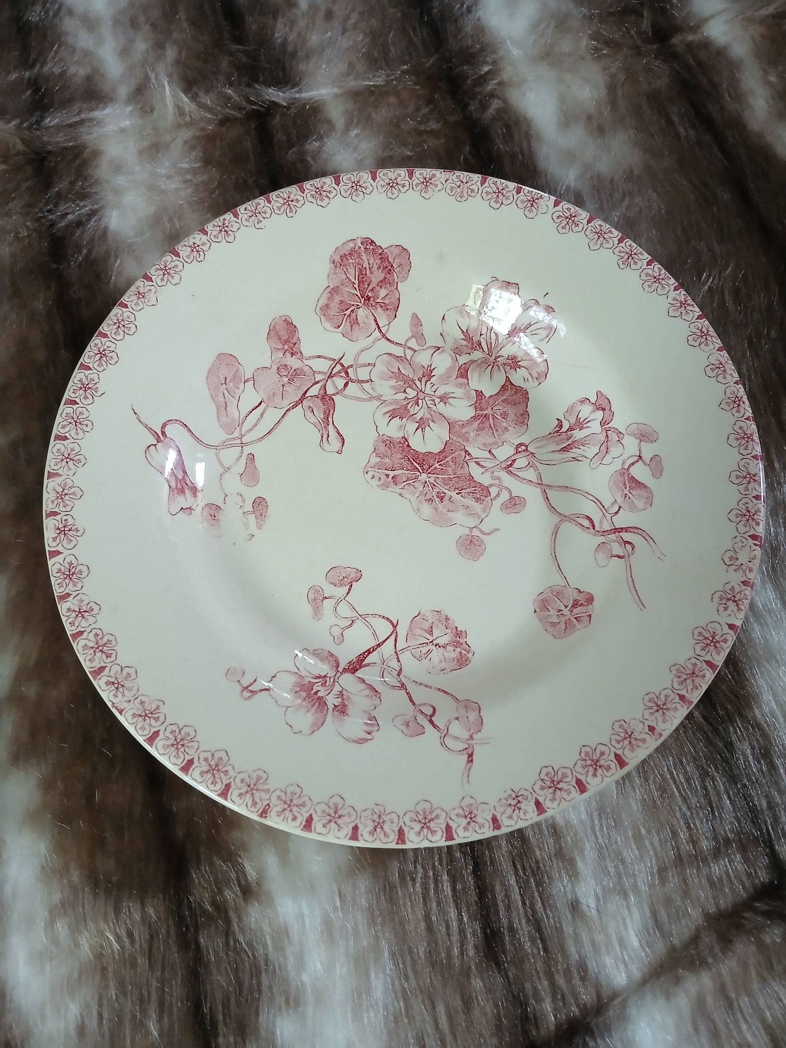 6 mismatched vintage deep plates in ironstone