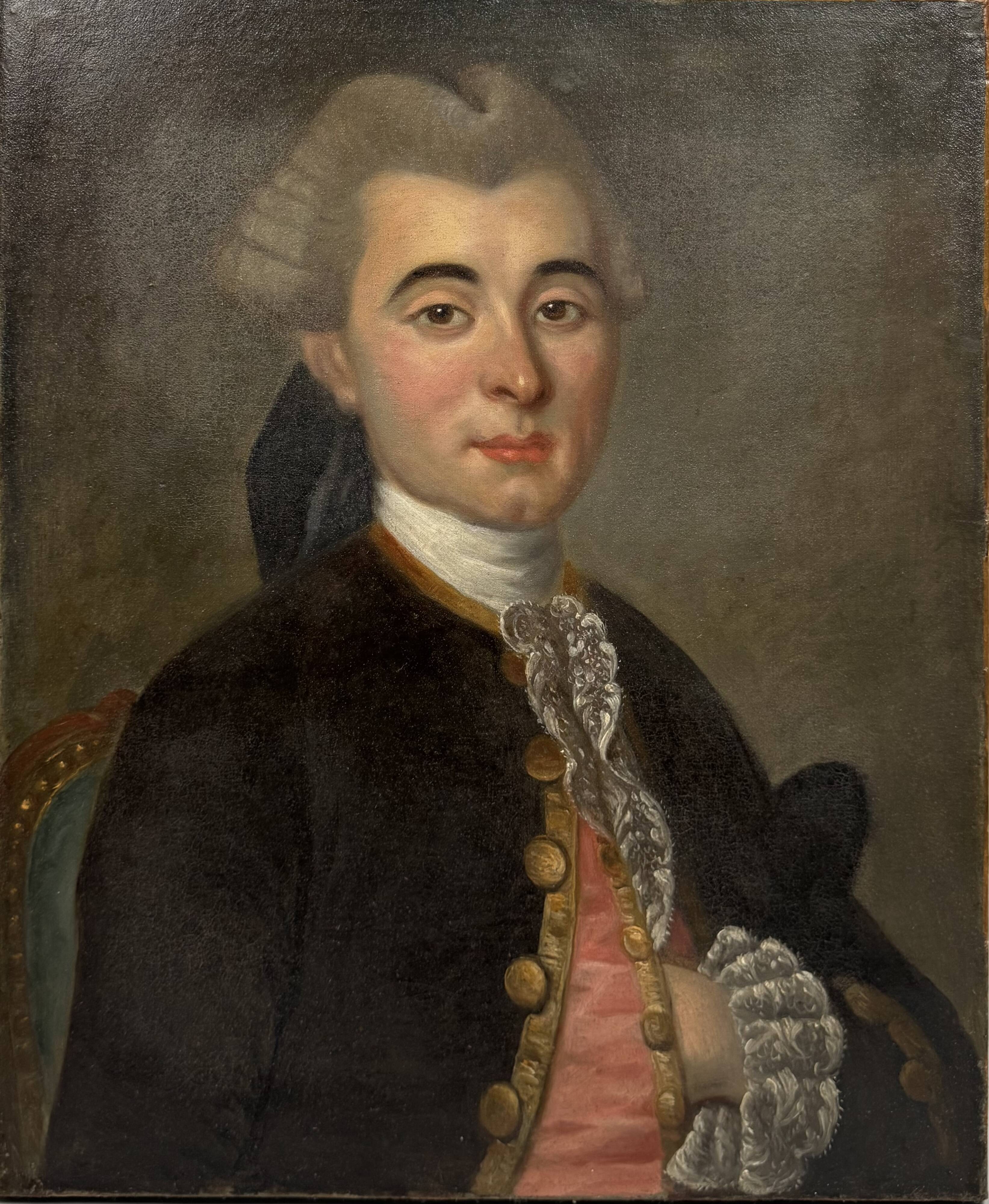 Portrait d’un aristocrate, école française 1760-1785