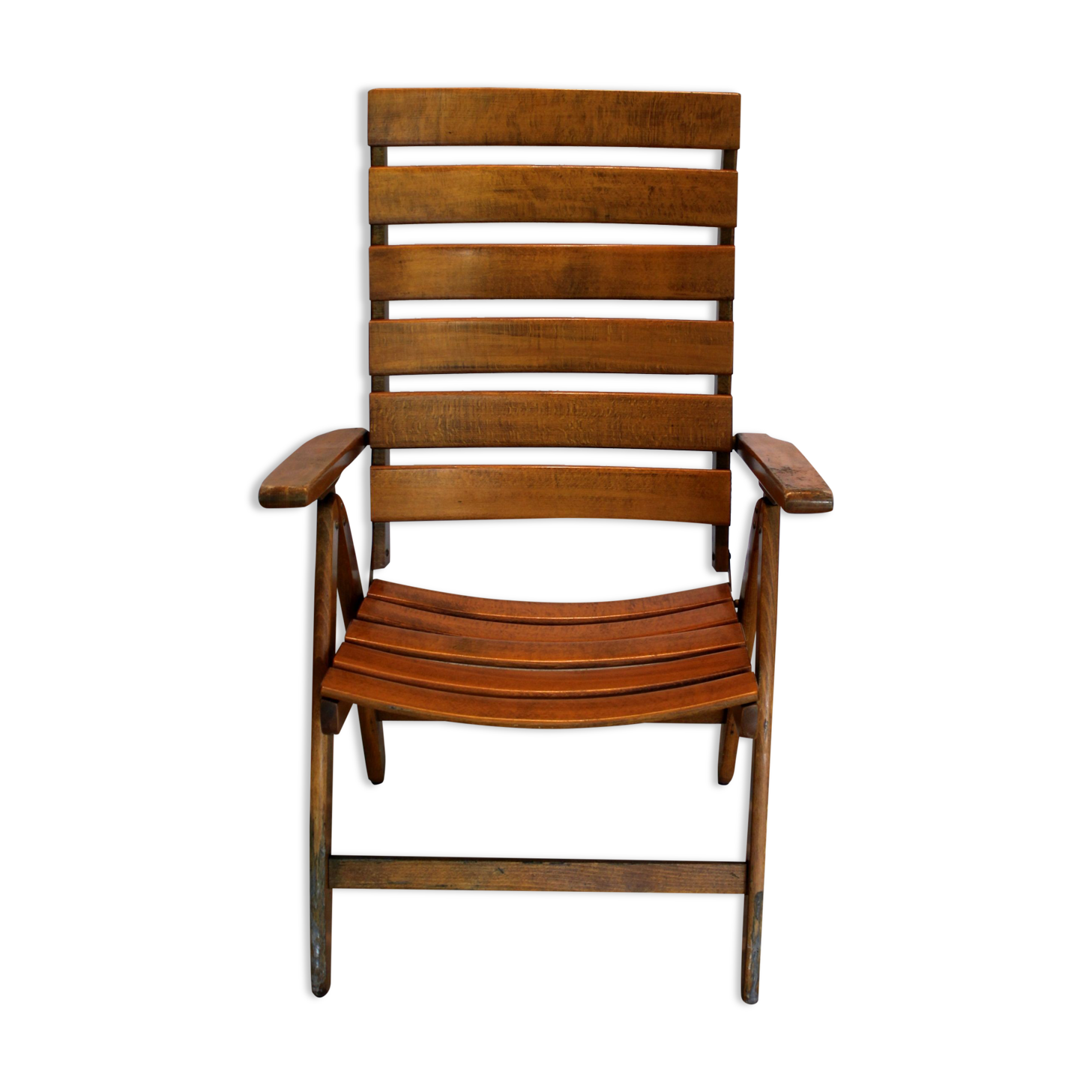 Folding chair in wood Fisher Möbel, 1970.